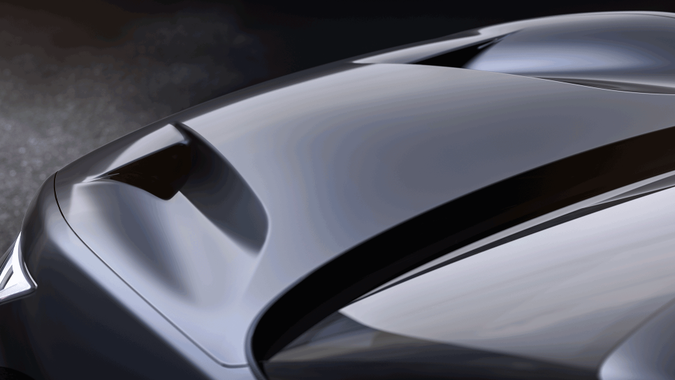 Знімок зблизька капота CUPRA чорного кольору
