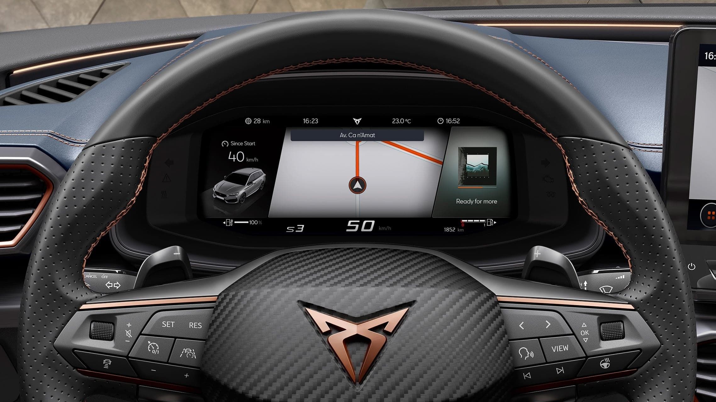 CUPRA Leon універсал: цифрова комбінація приладів, вигляд із салону