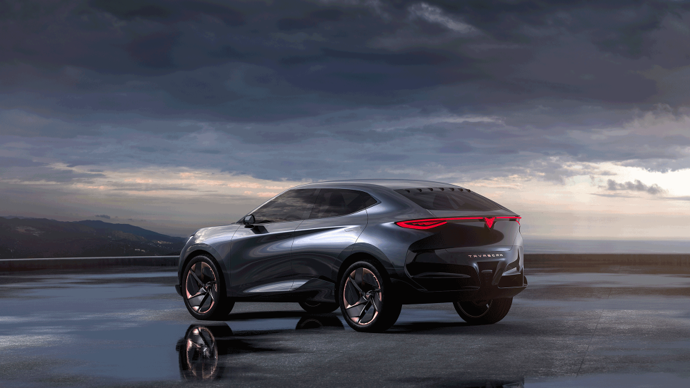 CUPRA Tavascan чорного кольору, вид ззаду