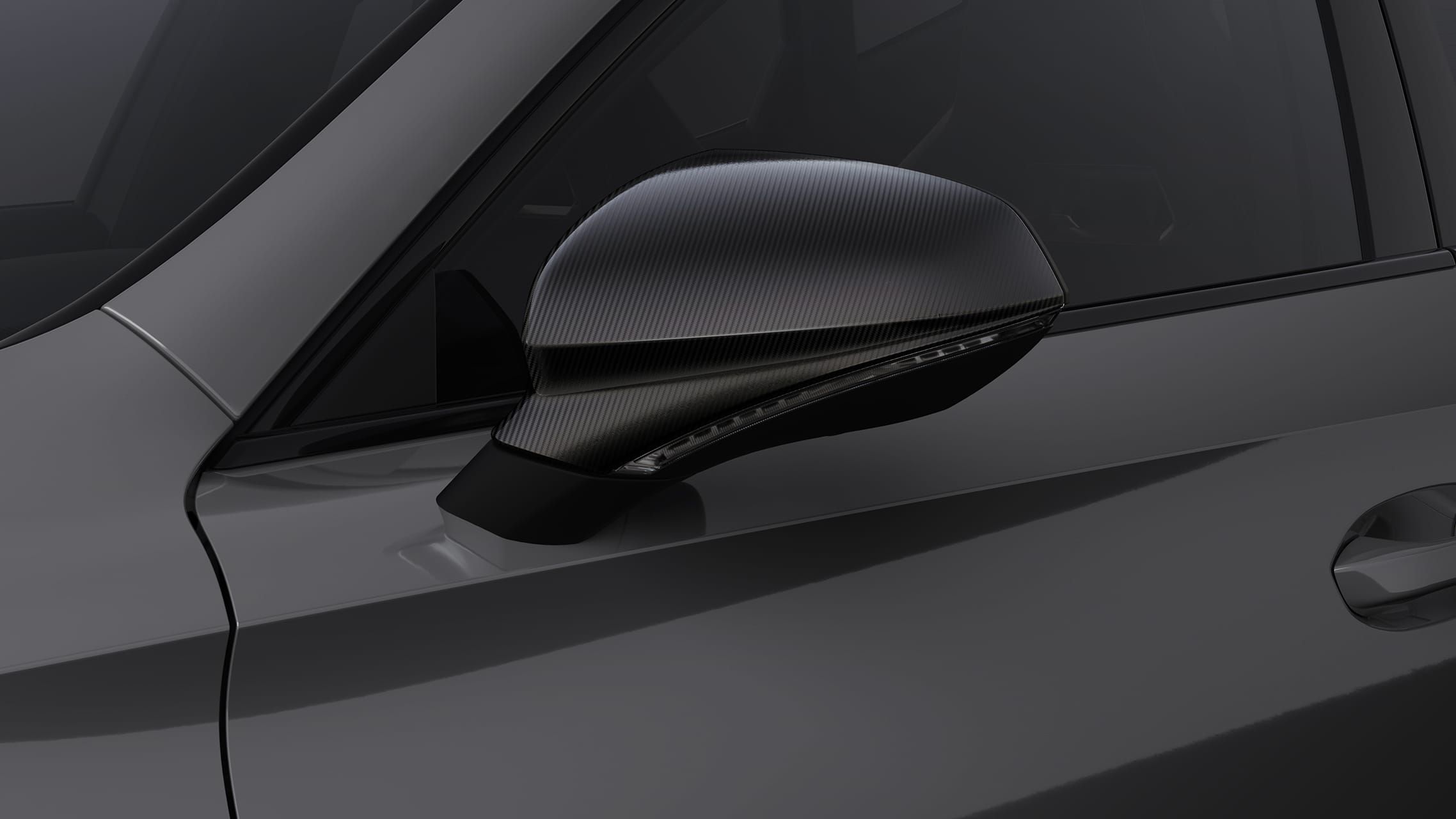 Зовнішні дзеркала заднього вигляду з вуглецевого волокна