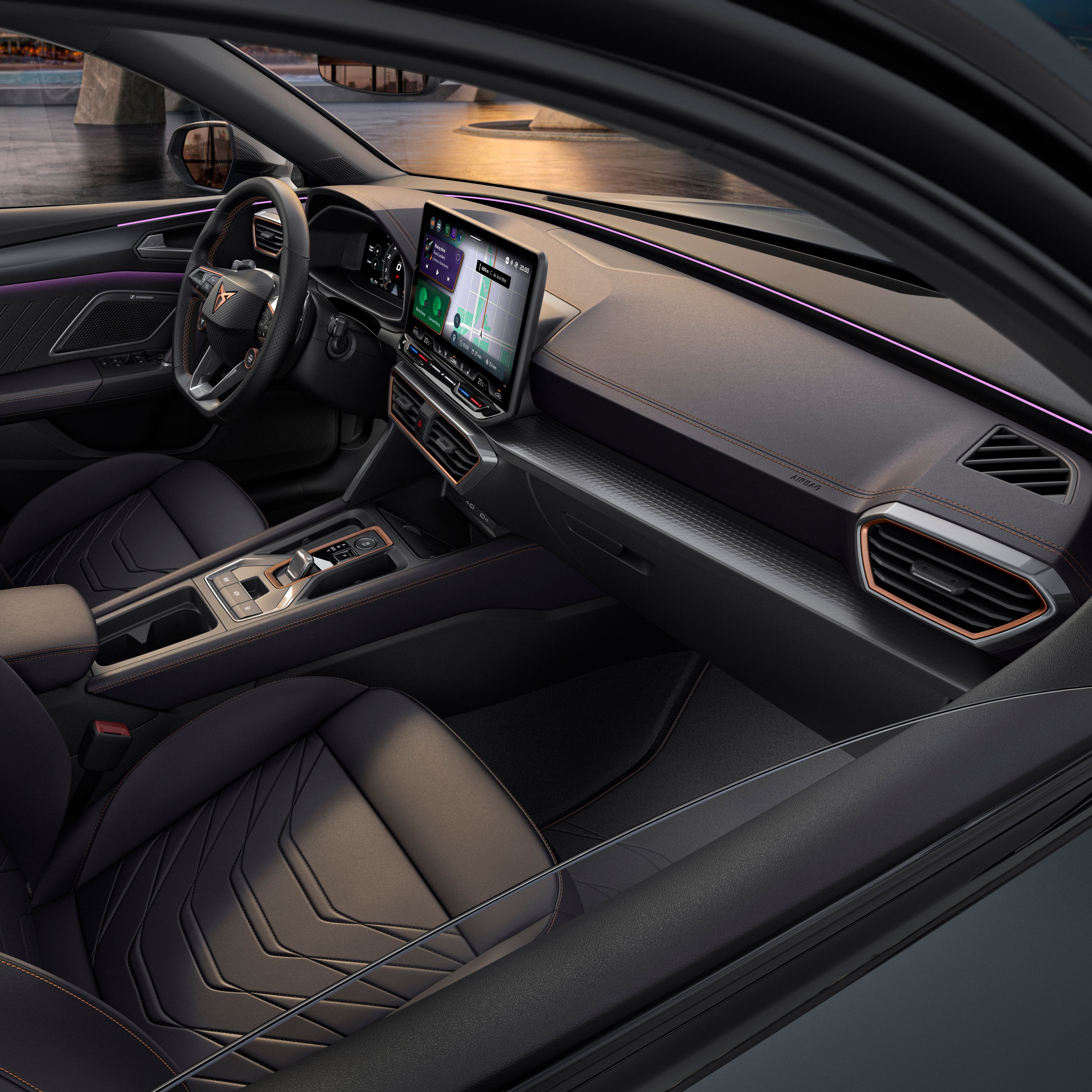 CUPRA Tavascan in Blau beim Ladevorgang